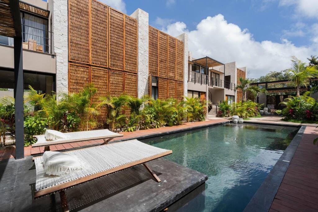 Апартаменты Lujoso Departamento Boho-Chic Con Alberca Privada Тулум Экстерьер фото