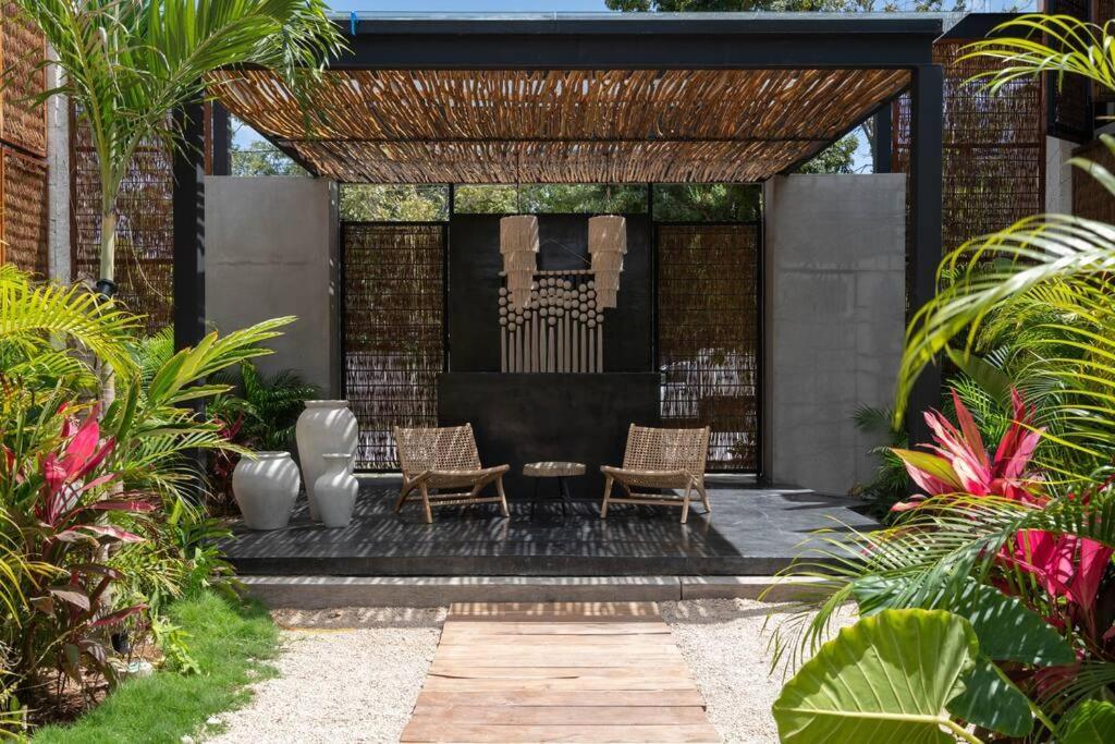 Апартаменты Lujoso Departamento Boho-Chic Con Alberca Privada Тулум Экстерьер фото