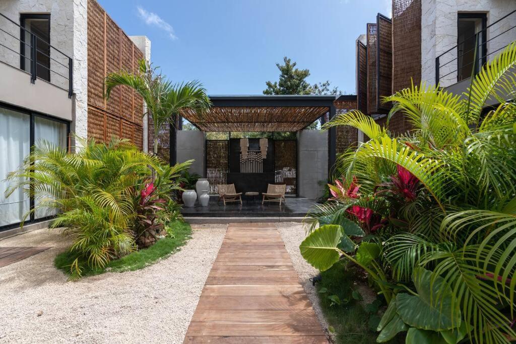 Апартаменты Lujoso Departamento Boho-Chic Con Alberca Privada Тулум Экстерьер фото