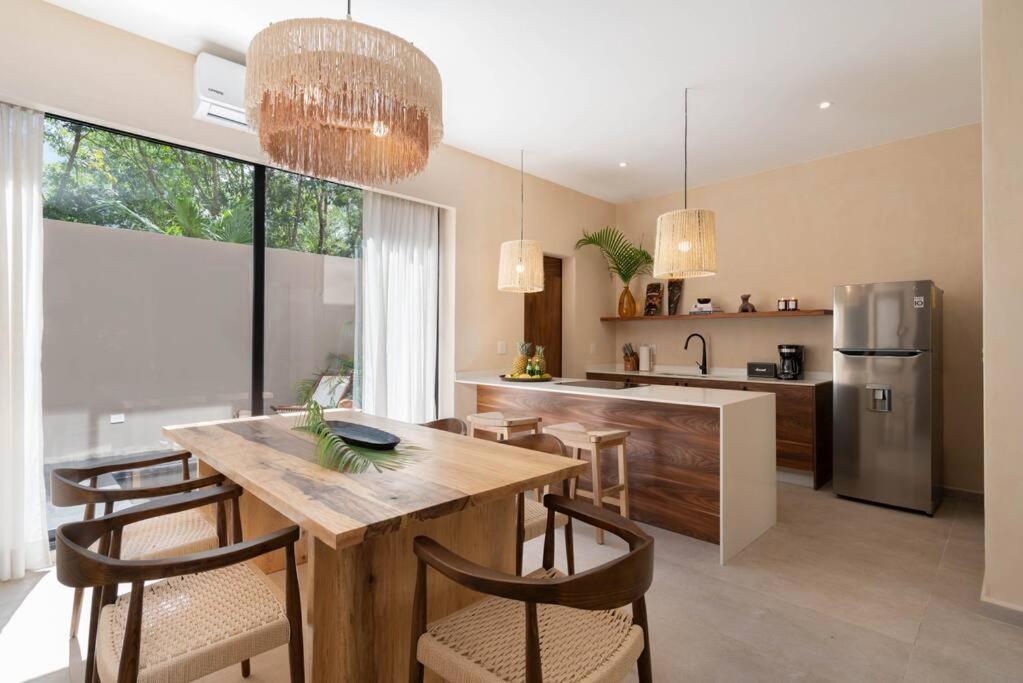 Апартаменты Lujoso Departamento Boho-Chic Con Alberca Privada Тулум Экстерьер фото