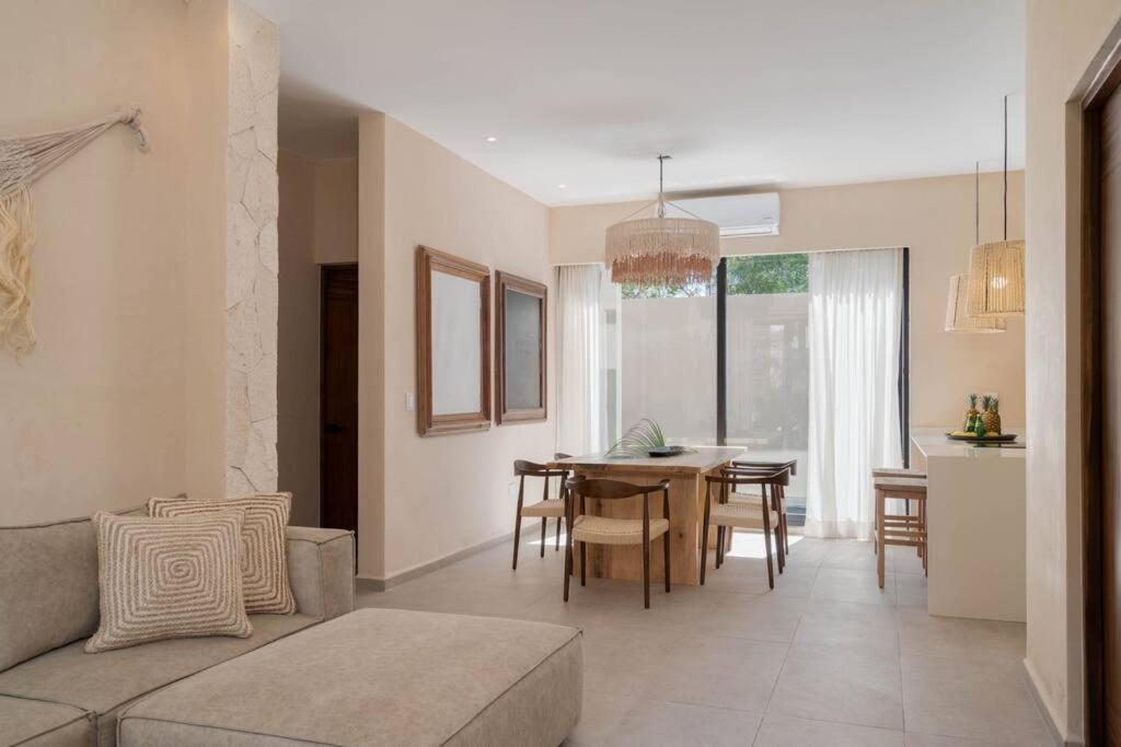 Апартаменты Lujoso Departamento Boho-Chic Con Alberca Privada Тулум Экстерьер фото