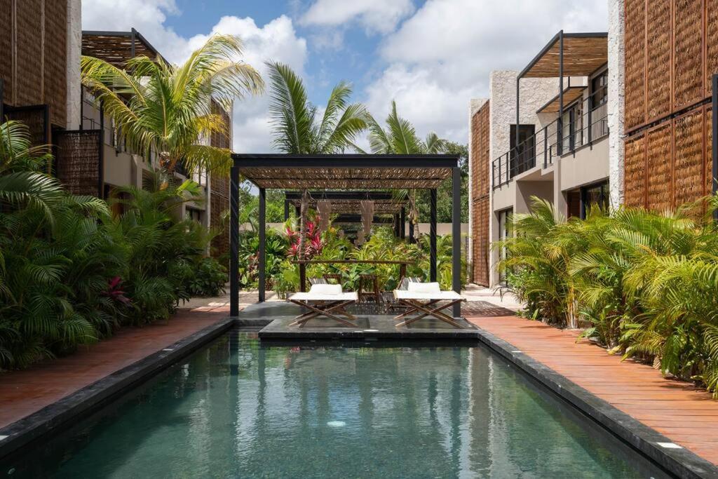 Апартаменты Lujoso Departamento Boho-Chic Con Alberca Privada Тулум Экстерьер фото