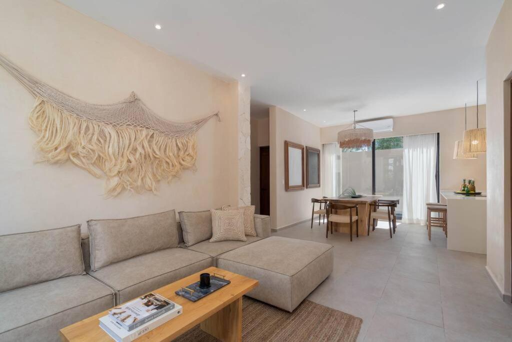 Апартаменты Lujoso Departamento Boho-Chic Con Alberca Privada Тулум Экстерьер фото