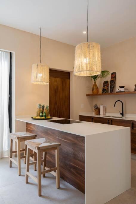 Апартаменты Lujoso Departamento Boho-Chic Con Alberca Privada Тулум Экстерьер фото